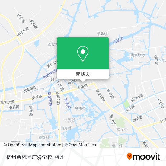 杭州余杭区广济学校地图