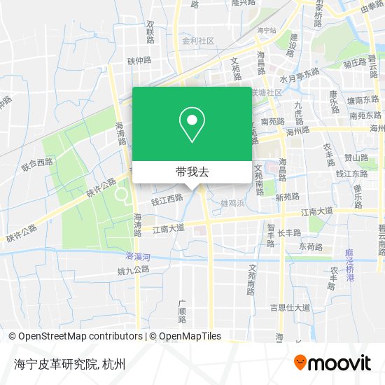 海宁皮革研究院地图