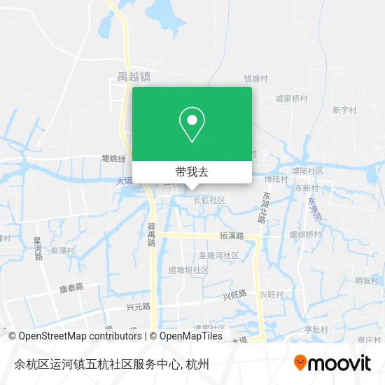 余杭区运河镇五杭社区服务中心地图