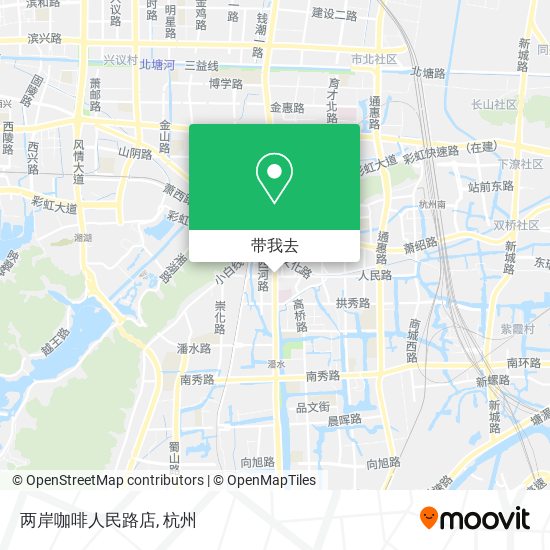 两岸咖啡人民路店地图