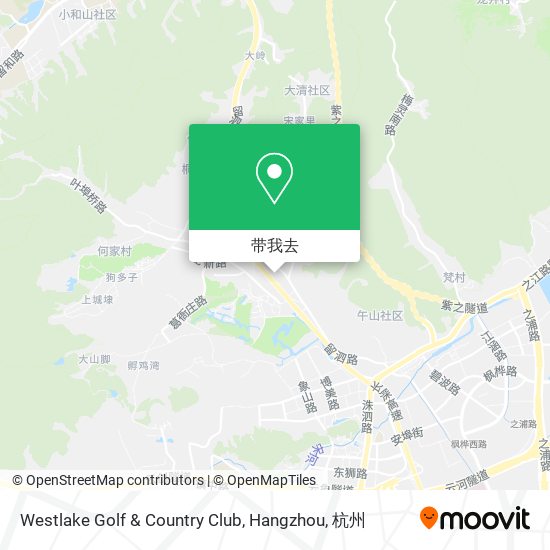 Westlake Golf & Country Club, Hangzhou地图