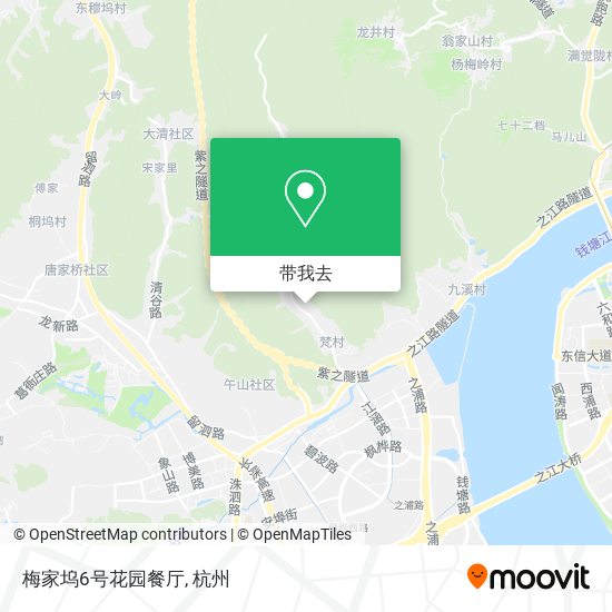 梅家坞6号花园餐厅地图