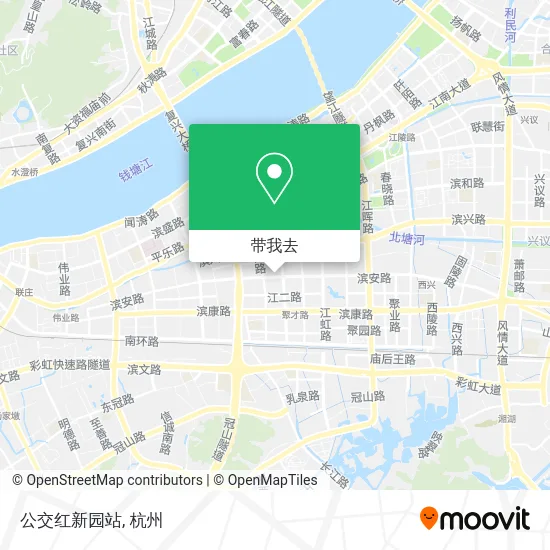 公交红新园站地图