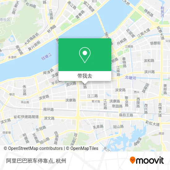 阿里巴巴班车停靠点地图