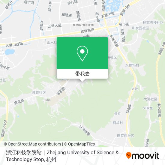 浙江科技学院站｜Zhejiang University of  Science & Technology Stop地图