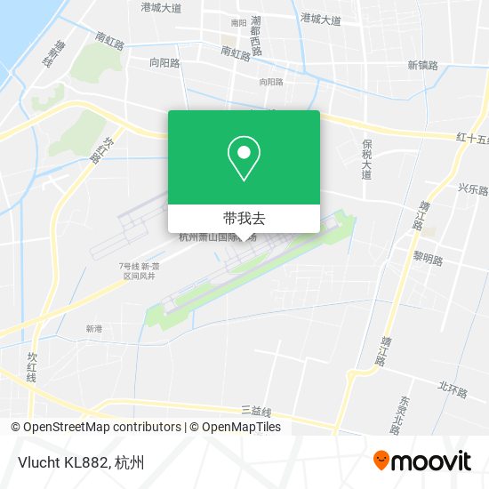 Vlucht KL882地图
