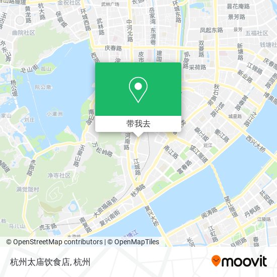 杭州太庙饮食店地图