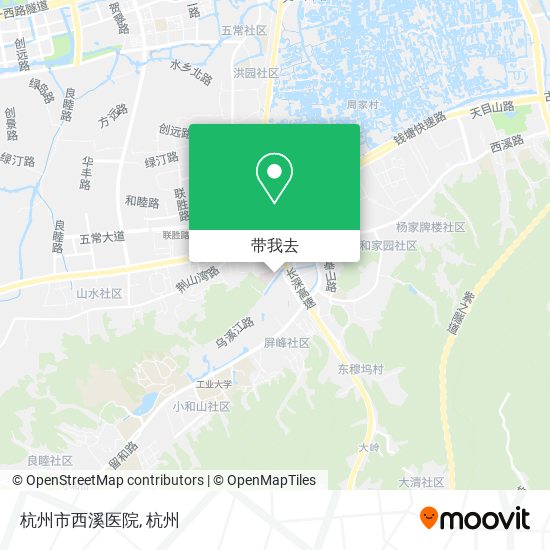 杭州市西溪医院地图