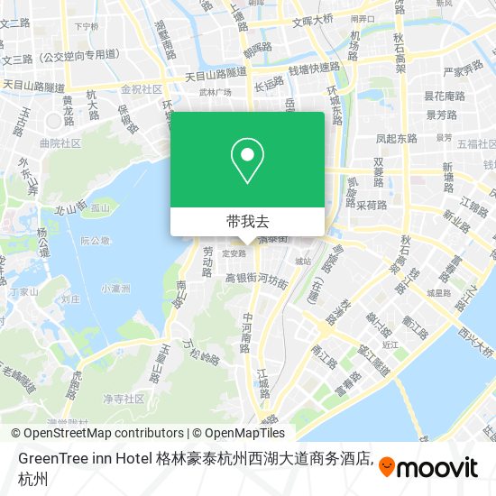 GreenTree inn Hotel 格林豪泰杭州西湖大道商务酒店地图