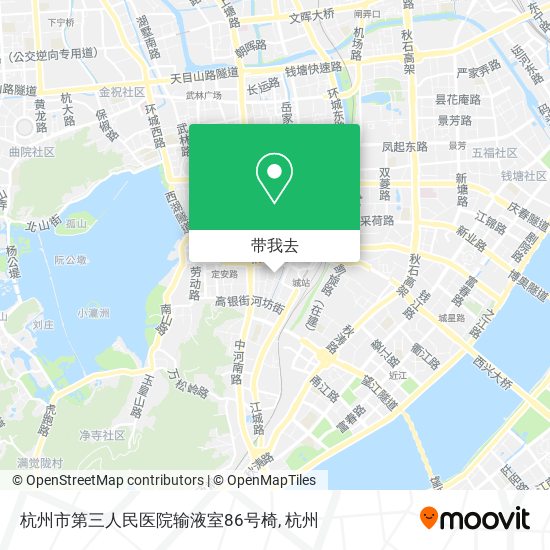 杭州市第三人民医院输液室86号椅地图