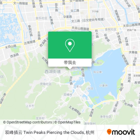 双峰插云 Twin Peaks Piercing the Clouds地图