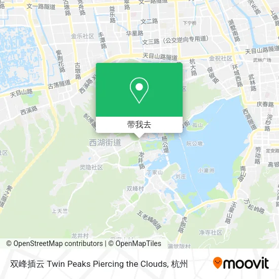 双峰插云 Twin Peaks Piercing the Clouds地图