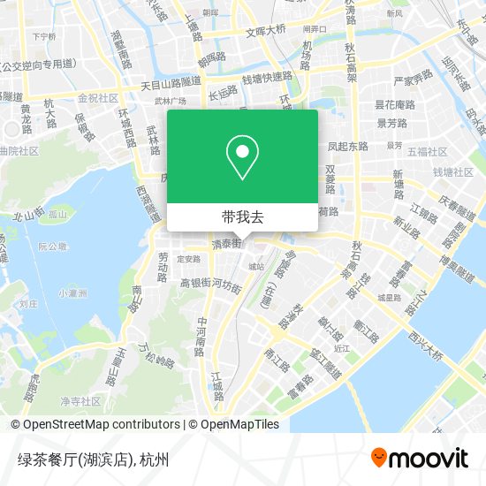绿茶餐厅(湖滨店)地图
