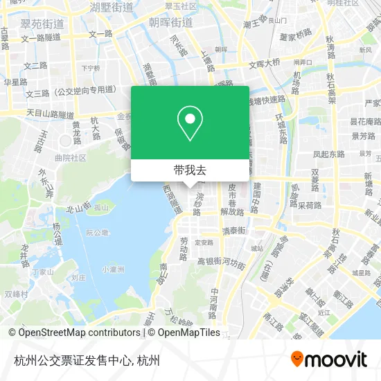 杭州公交票证发售中心地图