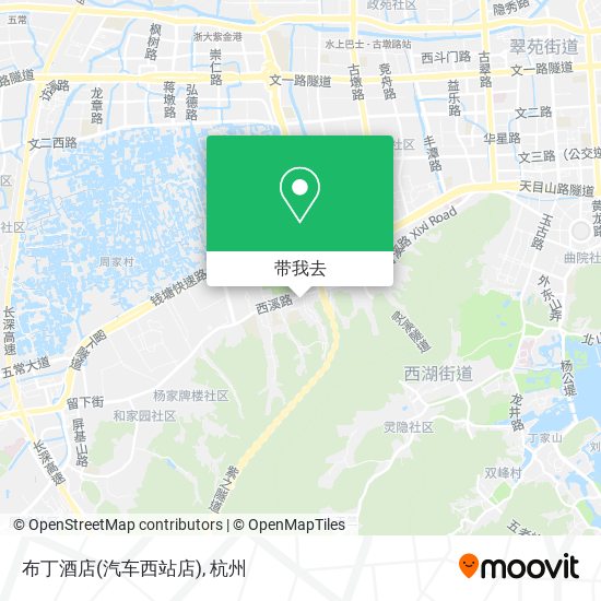 布丁酒店(汽车西站店)地图