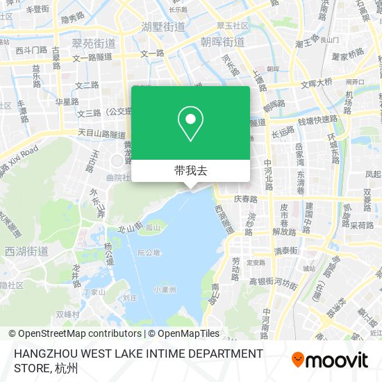 HANGZHOU WEST LAKE INTIME DEPARTMENT STORE地图