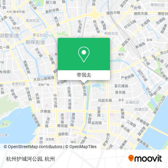 杭州护城河公园地图