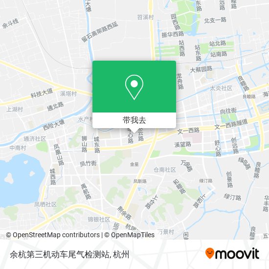 余杭第三机动车尾气检测站地图