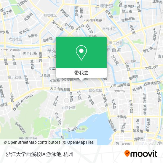 浙江大学西溪校区游泳池地图