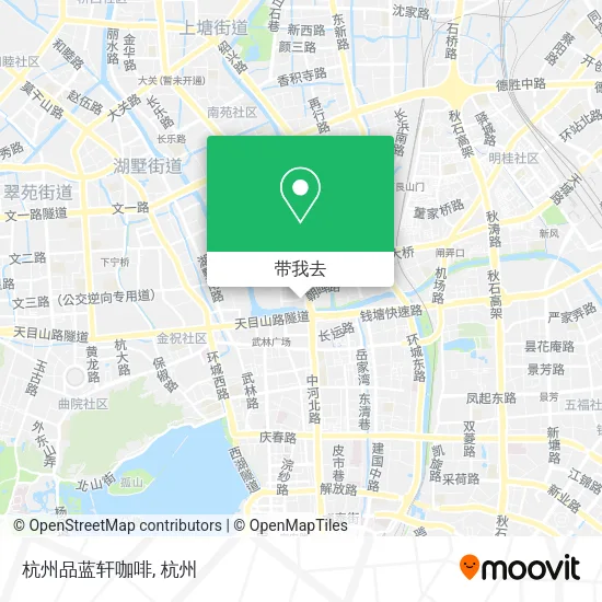 杭州品蓝轩咖啡地图