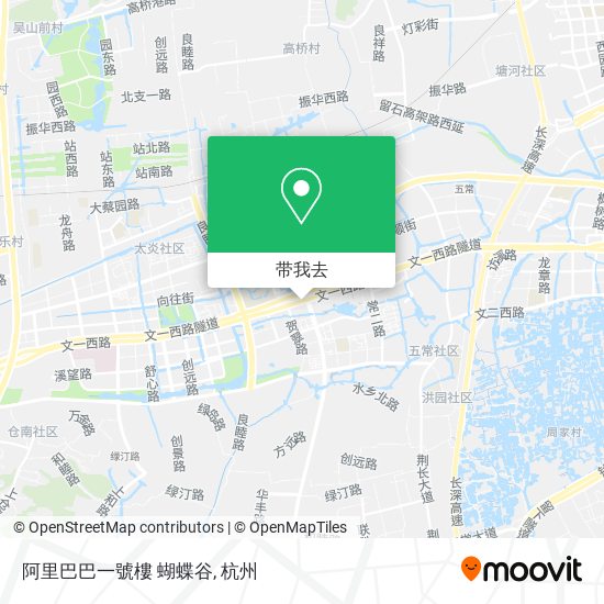 阿里巴巴一號樓 蝴蝶谷地图