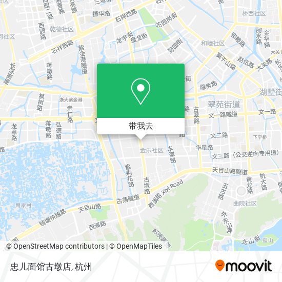 忠儿面馆古墩店地图