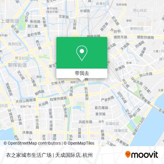 衣之家城市生活广场 | 天成国际店地图