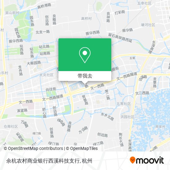 余杭农村商业银行西溪科技支行地图