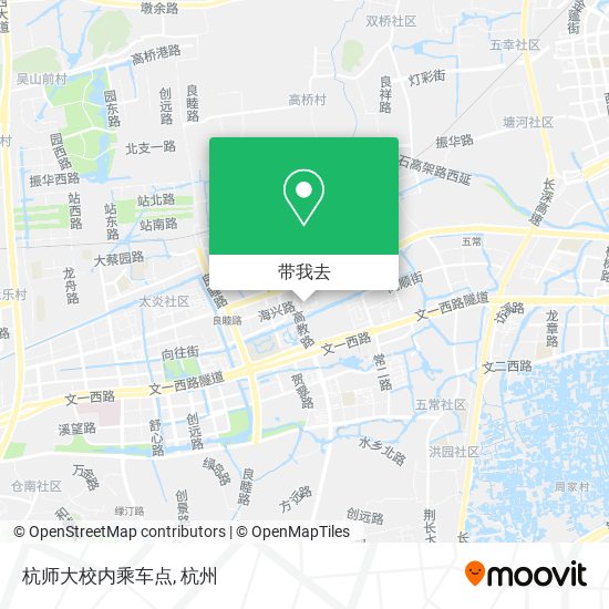 杭师大校内乘车点地图