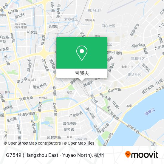 G7549 (Hangzhou East - Yuyao North)地图