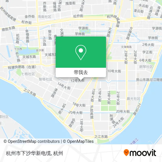 杭州市下沙华新电缆地图