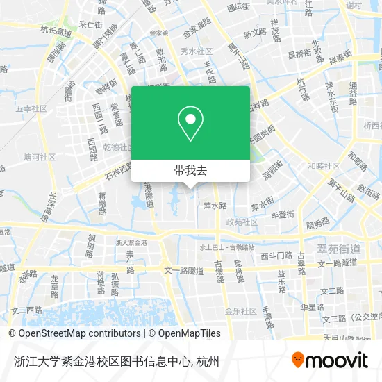 浙江大学紫金港校区图书信息中心地图