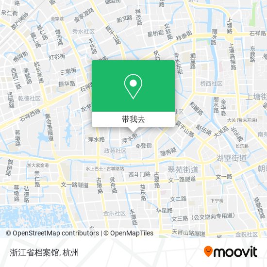 浙江省档案馆地图