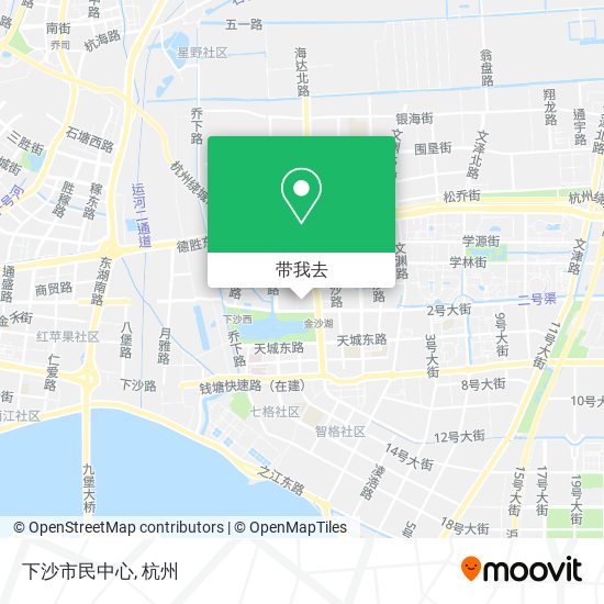下沙市民中心地图