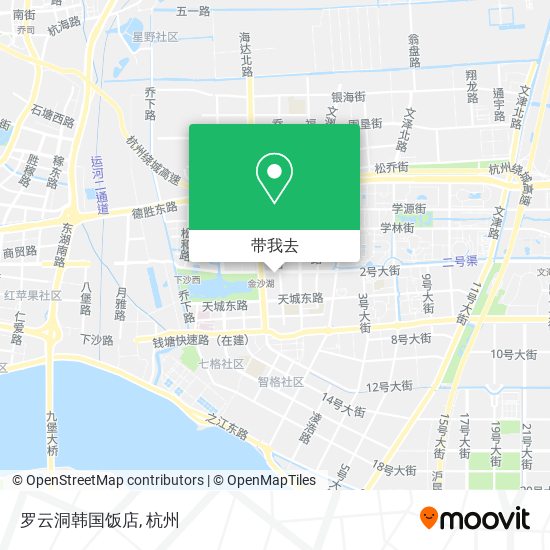 罗云洞韩国饭店地图