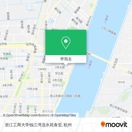 浙江工商大学钱江湾流水苑食堂地图