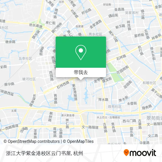 浙江大学紫金港校区云门书屋地图