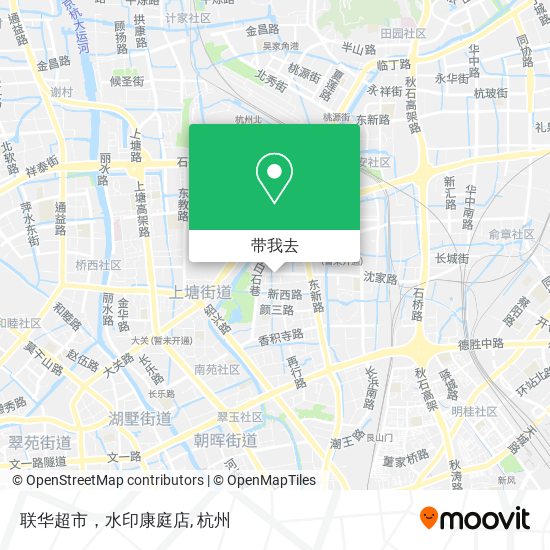 联华超市，水印康庭店地图