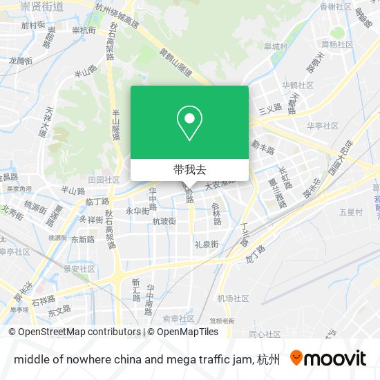 middle of nowhere china and mega  traffic jam地图