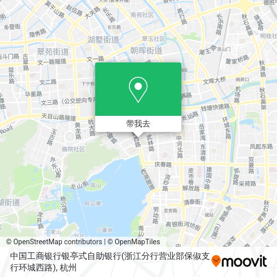中国工商银行银亭式自助银行(浙江分行营业部保俶支行环城西路)地图