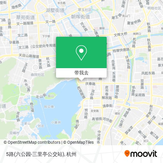 5路(六公园-三里亭公交站)地图