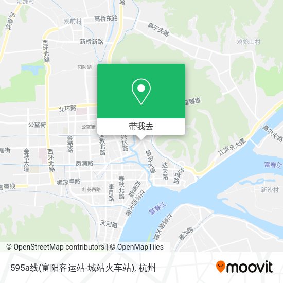 595a线(富阳客运站-城站火车站)地图