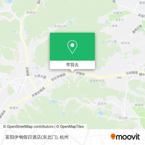 富阳伊甸假日酒店(东北门)地图