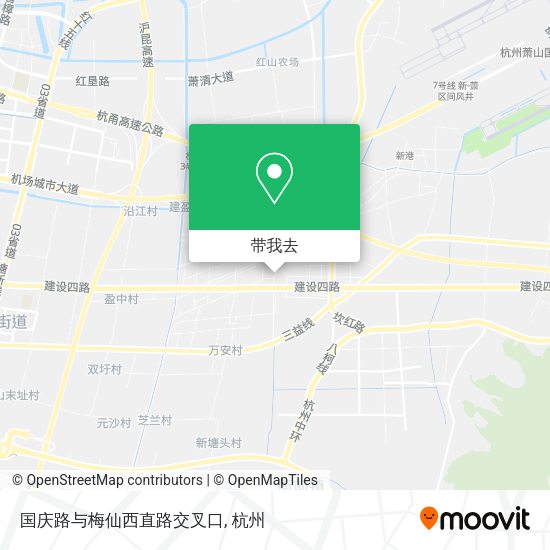 国庆路与梅仙西直路交叉口地图