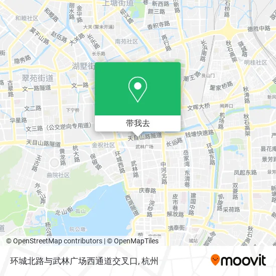 环城北路与武林广场西通道交叉口地图