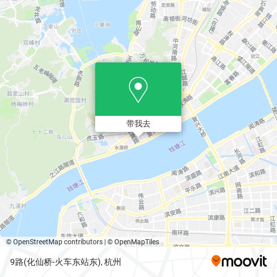 9路(化仙桥-火车东站东)地图