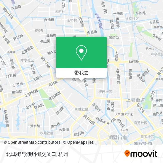 北城街与湖州街交叉口地图