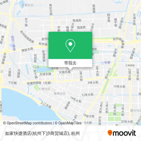 如家快捷酒店(杭州下沙商贸城店)地图