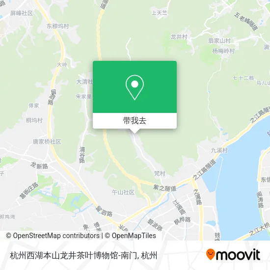杭州西湖本山龙井茶叶博物馆-南门地图