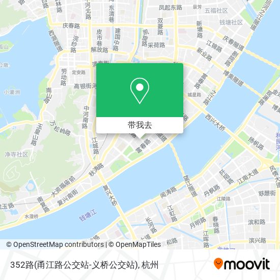 352路(甬江路公交站-义桥公交站)地图